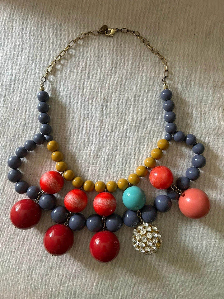 Pair Of 2 Colorful Statement Necklaces By Celeste Michelle For Anthropologie - Image 2 of 4