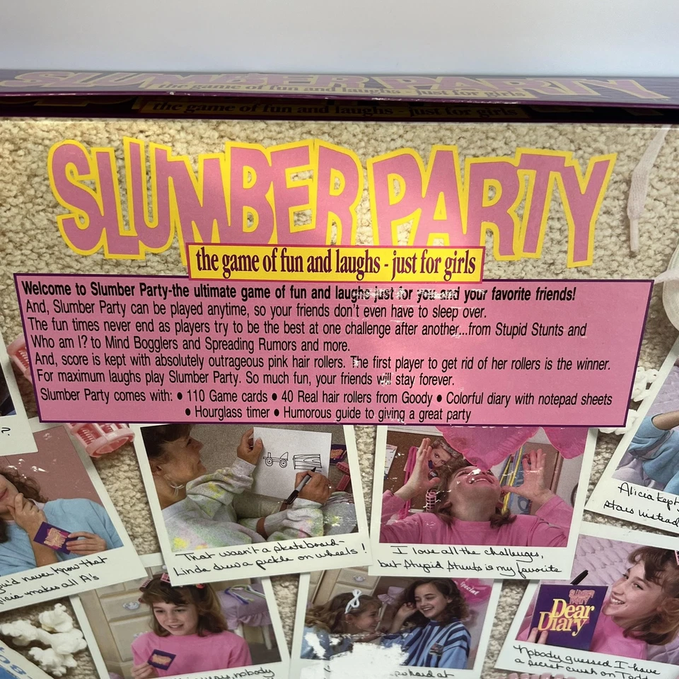 Vintage 1990 Cadaco Slumber Party Board Game Complete Age 8+ Girls Goody Rollers - Image 3 of 4