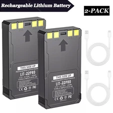 2 Pack 6370mAh LIT-22 Battery For Trail Camera Flex-M Flex G-36 Flex-Plus Flex-S