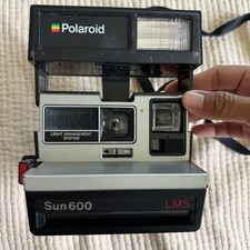 Polaroid Sun 600 LMS Instant Camera Black Sil...