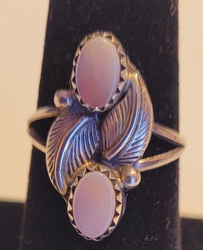 Sterling Silver 925 Pink Stone Floral VTG Szs 4.5, 5, 5.5, 6