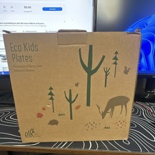 Elk and Friends Eco Porcelain Plates with Silicone Sleeve for Kids