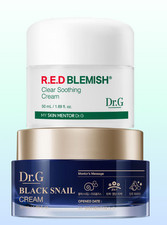 Dr. G Day Night Cream 50ml Set RED Blemish  Black Snail , Korean Skincare