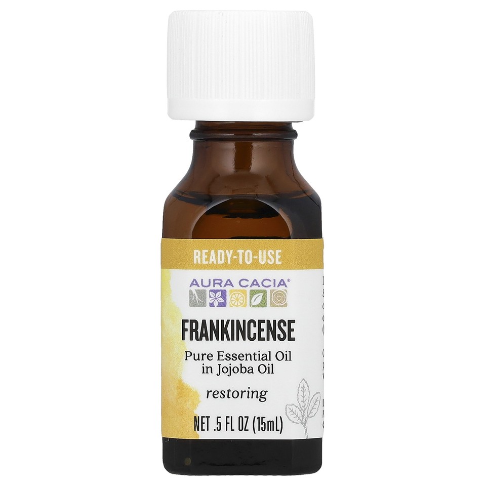 Pure Essential Oil in Jojoba Oil, Frankincense, 0.5 fl oz (15 ml)
