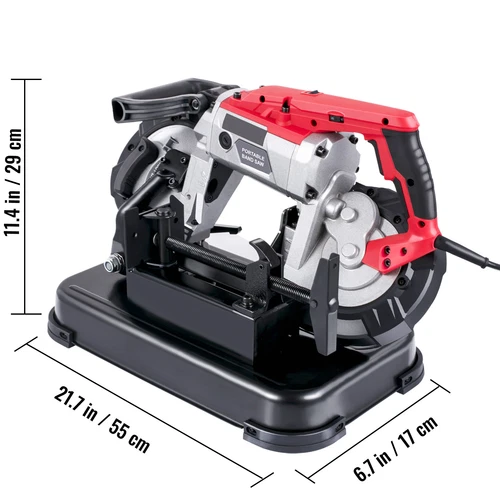 Portable Band Saw Variable-Speed 110V Deep Cut 10-Amp Motor w/ Alloy Base - Picture 8 of 12