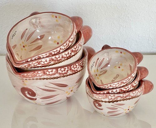 Temptations By Tara Old World Red Nesting PIGS Measuring Cups Bowls Set of 6 - Bild 4 von 10