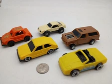 Vintage 1980s Mini Plastic 5 Car & Truck LOT Buddy L Mego Tonka Remco Jimmy Toys