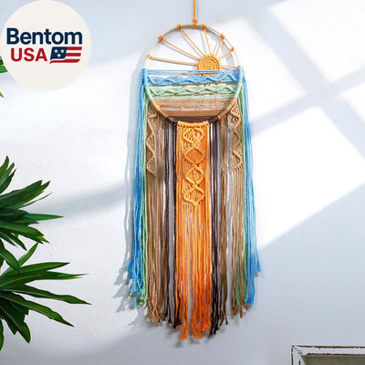 Sunset Wall Art Dream Catcher - Macrame Wall Hanging Large Dreamcatchers, Hand W