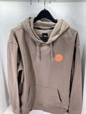 Vans 1966 Off The Wall Pullover Hooded Sweatshirt Mens L Brown Drawstring Fleece