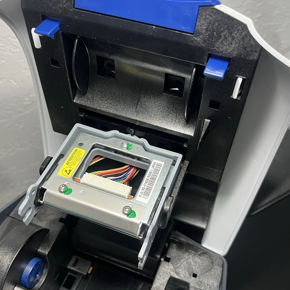 MAGICARD Pronto Single Sided ID Card Badge Thermal Printer White Used (Untested) - Image 3 of 4