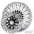 16x5.5 Fat Spoke Rear Wheel Rim Rotor for Harley Touring Street Glide 09-23 Cush
