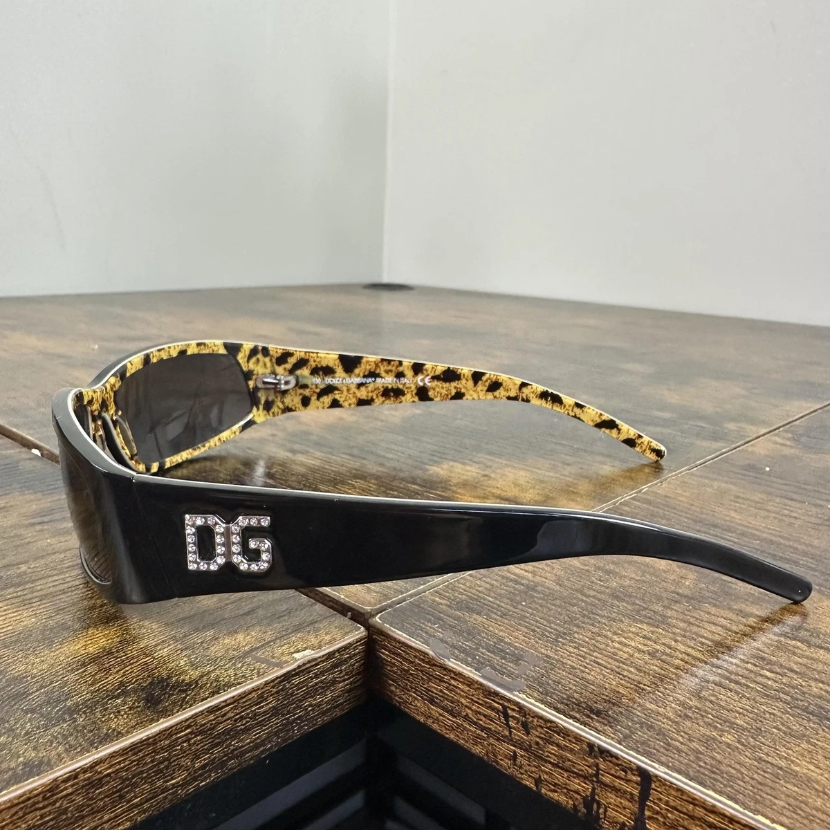Lunettes De Soleil Dolce & Gabbana - Motif Léopard Rose Cristal - Monture Or Extra-large - Neuves Avec étiquettes