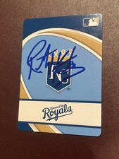 SIGNED BASEBALL LOGO PLAYING CARD AUTO RUSTY KUNTZ KANSAS CITY ROYALS WSC COACH