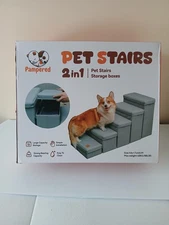 Pampered Pet Dog 2 In 1  Dog Stairs And Storage
