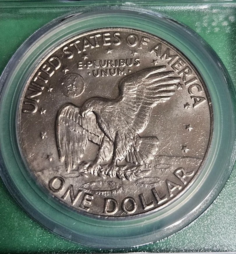 Dólar Eisenhower 1974 como nuevo 64 graduación profesional IKE monedas de Estados Unidos IKE $1 sin circular Foto 4 de 4