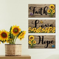 Adesivi Murali Girasole PVC Set 3pz Autoapplicabili Decalcomanie per Arredamento