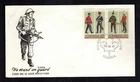 Canada #1007-1008, 1983 32¢ Regiment pair, A. Wood cachet FDC