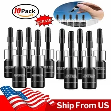 10 Pack Auto Glass Nano Repair Fluid Car Windshield Resin Crack Tool Kit Crack