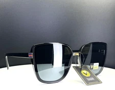 VG 8VG29454 BLACK Womens Classic Round Full Rim Sunglasses Grey Lens