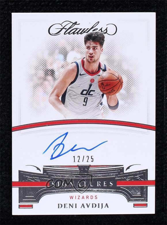 2020-21 Panini Flawless 12/25 Deni Avdija #AUT-AVD Rookie Auto RC