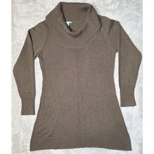 Shushu Antropologie Brown Cowl Neck Sweater Dress Size Large Tunic Shu Shu 