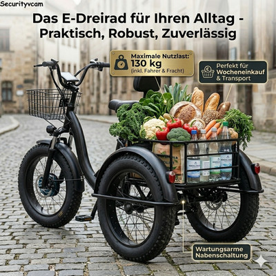 Elektro Lastenrad 3 Rad Klappbar Offroad Fat Tyre 20 Zoll E-Trike Transport 25km