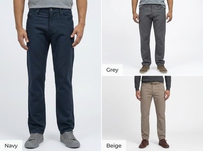 Jachs Men's 5-Pocket Pant Stretch Cotton Blend Waist 30-42 Inseam 29 30 32 34