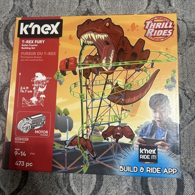 K'NEX Thrill Rides T-Rex Fury Roller Coaster Building Set NEW 473pcs