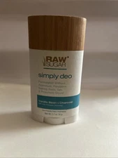 Aluminum Free Deodorant Raw Sugar Simply Deo Vanilla Bean & Charcoal 2.7oz