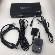 4k 60hz HDMI 2.0 KVM Switch USB 3.0 Dual Monitors Dual Computers 2x2