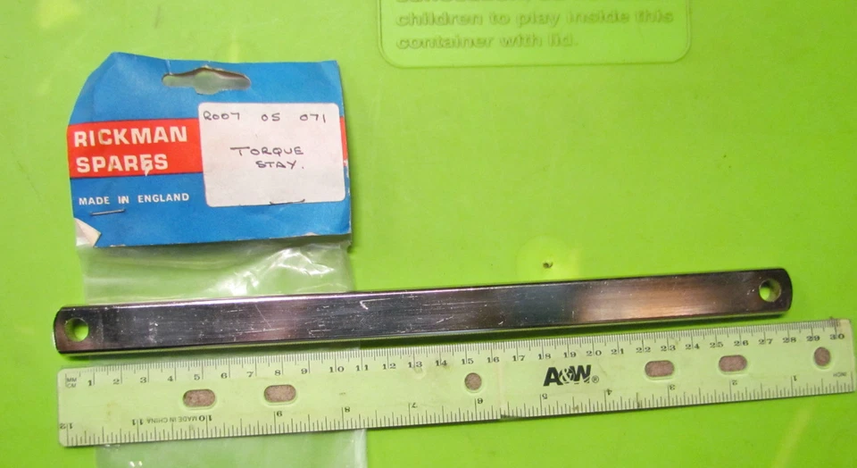 Brazo de retención de par de freno cromado de seis días Rickman NOS Zundapp 125 MX p/n R007 05 071 Foto 2 de 3