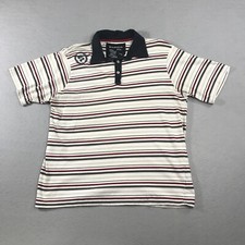 Quiksilver Shirt Mens Polo XL White SS Style 108825 100 Cotton Embroidered