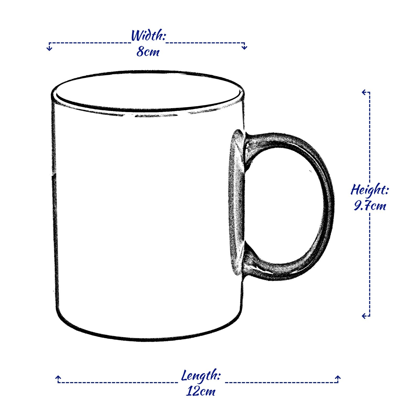 4x Tea Coffee Mugs Set Porcelain Hot Drinks Latte Cappuccino Breakfast