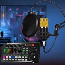 Live Sound Card Bluetooth DJ Device Live Broadcast Sound Card with RGB Buttons
