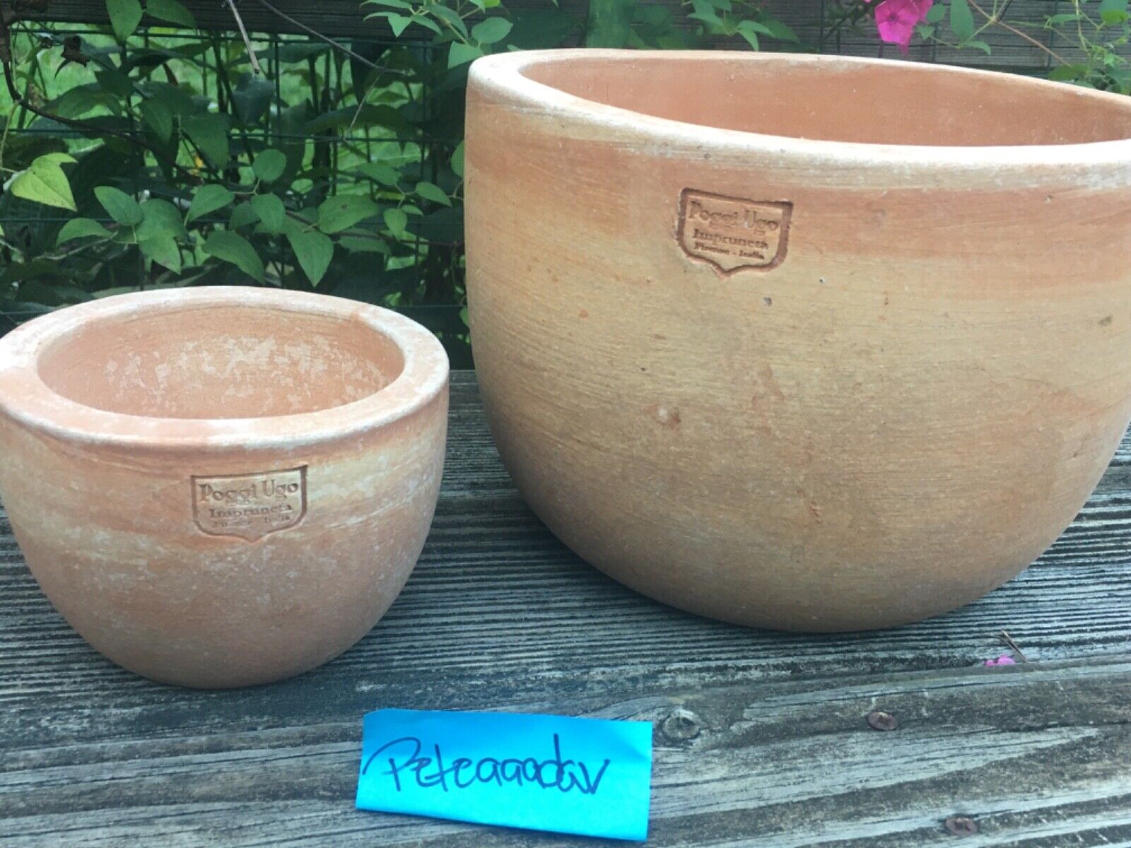 SUPREME/ POGGI UGO TERRACOTTA PLANTER POT Set large and small SS22