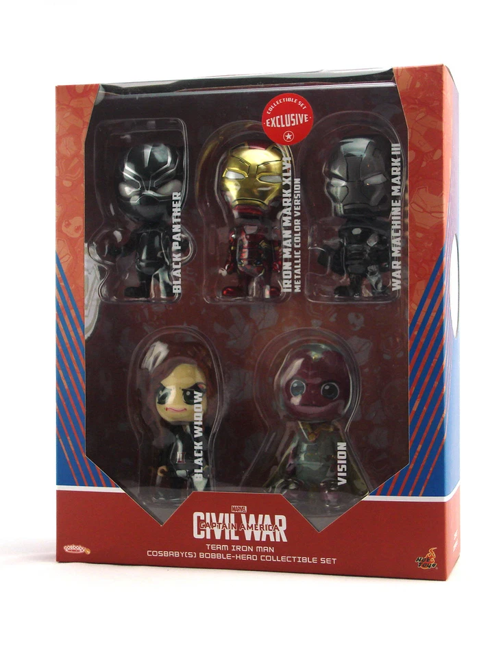 Hot Toys Cosbaby Capitán América Equipo de la Guerra Civil Iron Man Juego de 5 Figuras Exclusivo Foto 3 de 4