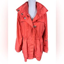 G.e.t Anorak Versatile Hi-lo Hem Deep Pocket Lightweight Hidden Hood Jacket Med