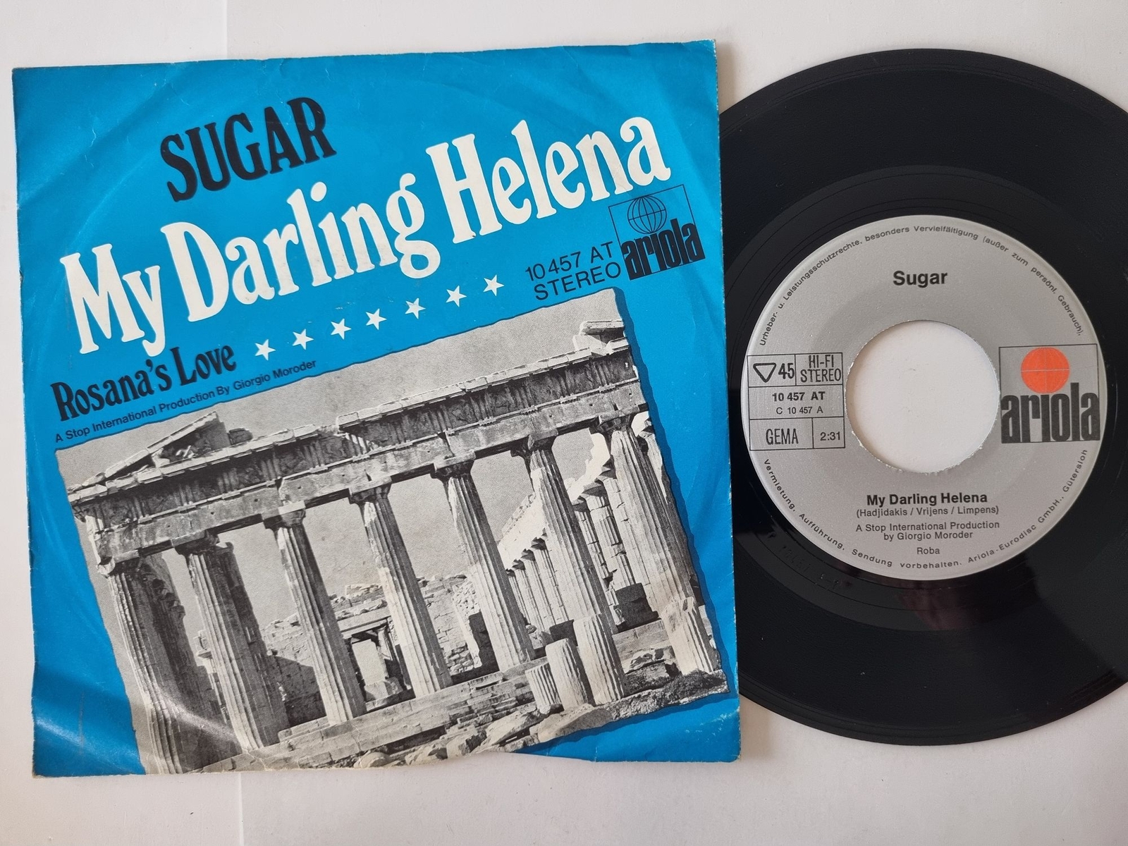 Sugar - My darling Helena/ Rosana's love 7'' Vinyl Germany