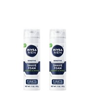 NIVEA Men Sensitive Shaving Foam Comforts Protects, 7 oz. - 2 PACK
