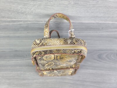 Hammitt Backpack Hunter Mini Snake Embossed Leather Book Bag  display picture 2