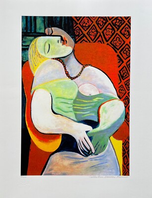 Pablo Picasso Dream リトグラフ 325/500 Pablo Picasso THE DREAM Estate Signed Limited Edition Art Giclee