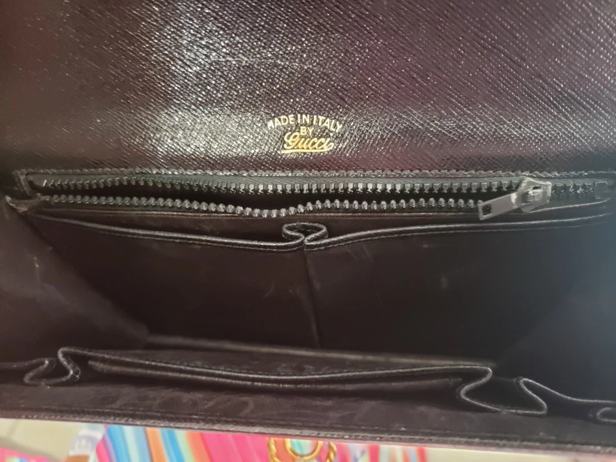 Gucci Vintage Leather Clutch Bag - Black