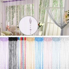 String Door Curtain Bead Ribbon Doorway Room Dividers Window Panel Tassel 78"