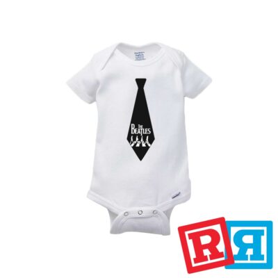 Beatles Tie Gerber Baby Onesie  Cotton Unisex White Short Sleeve Bodysuit