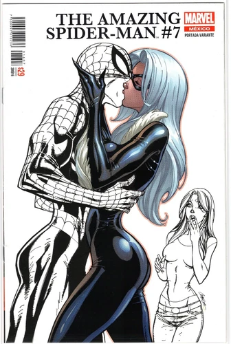 Amazing Spider-Man #7 Black Cat Sketch La Mole Con Marvel Comics NM 9.4