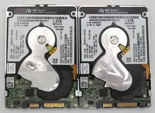 Lot of 2 WD10S21X-24R1BT0 2.5" HDD | 1TB | 5.4kRPM | 8GB NAND | Used & Wiped