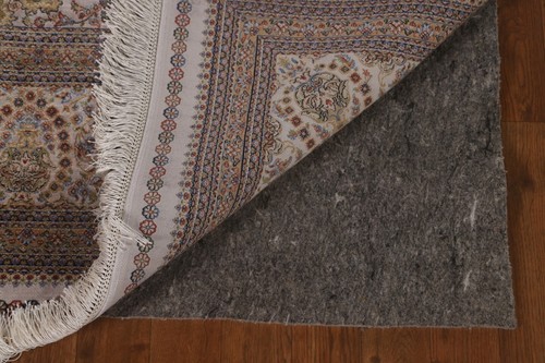 90% Silk Traditional Ivory Floral Living Room Turkish Rug Area Carpet 7'x10' - Picture 10 of 12