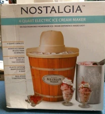 Nostalgia 4-Quart Electric Ice Cream Maker  (50502)  FS