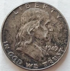 1949 50c Franklin Silver Half Dollar - Heavy Original Toning