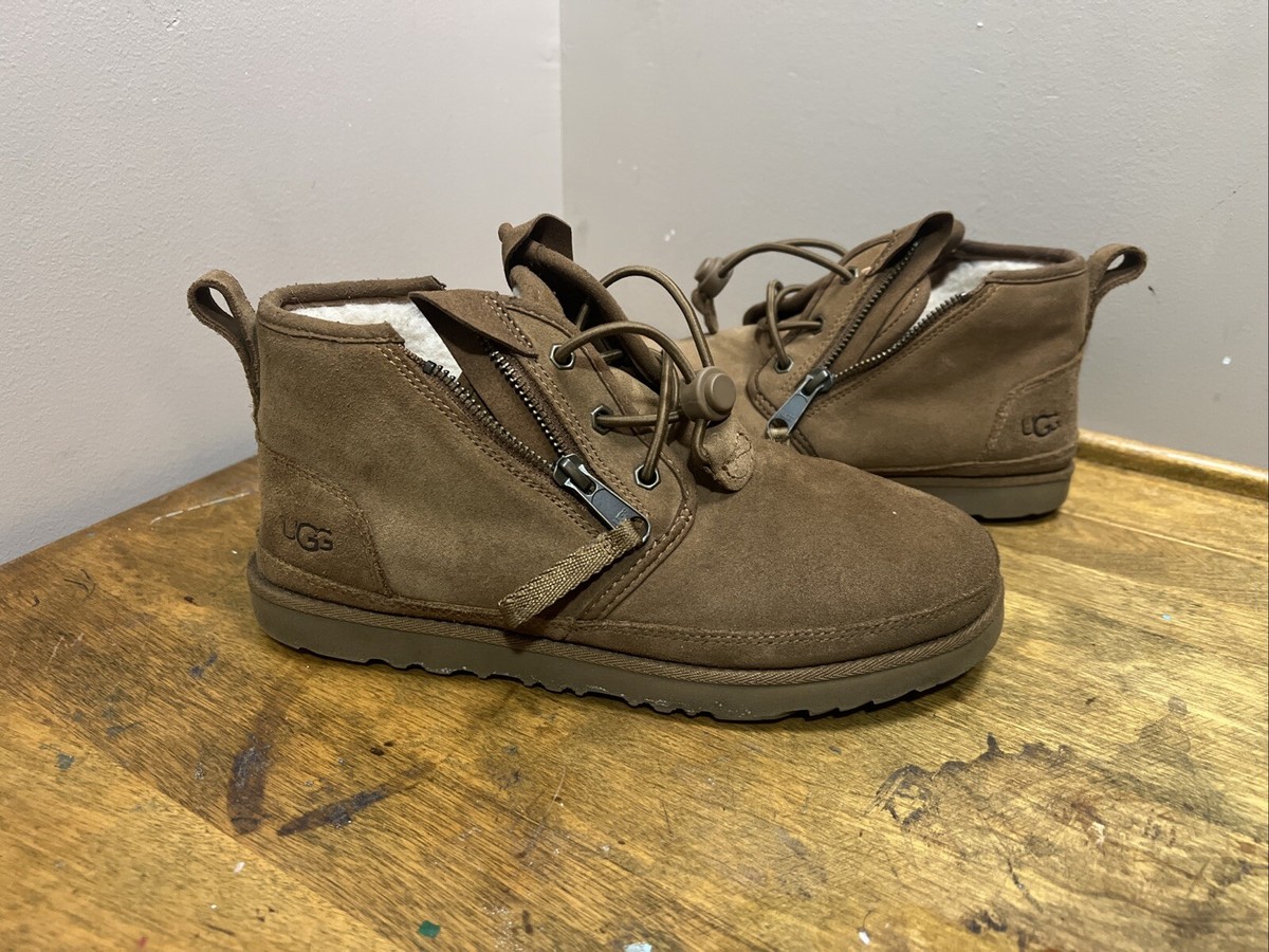 UGG Neumel Dual Zip II Mens Size US 7 Chestnut Suede Toggle  display picture 2